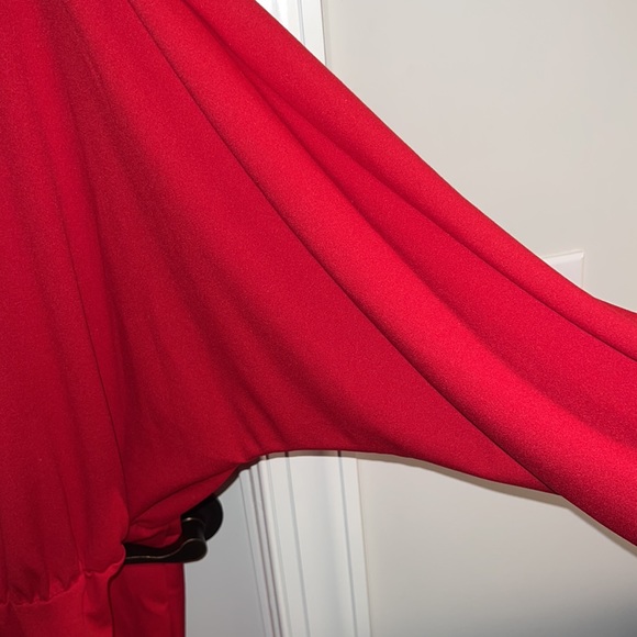 Ashley Stewart Red Balloon Sleeve Bodycon Dress 26/28 - Picture 4 of 5